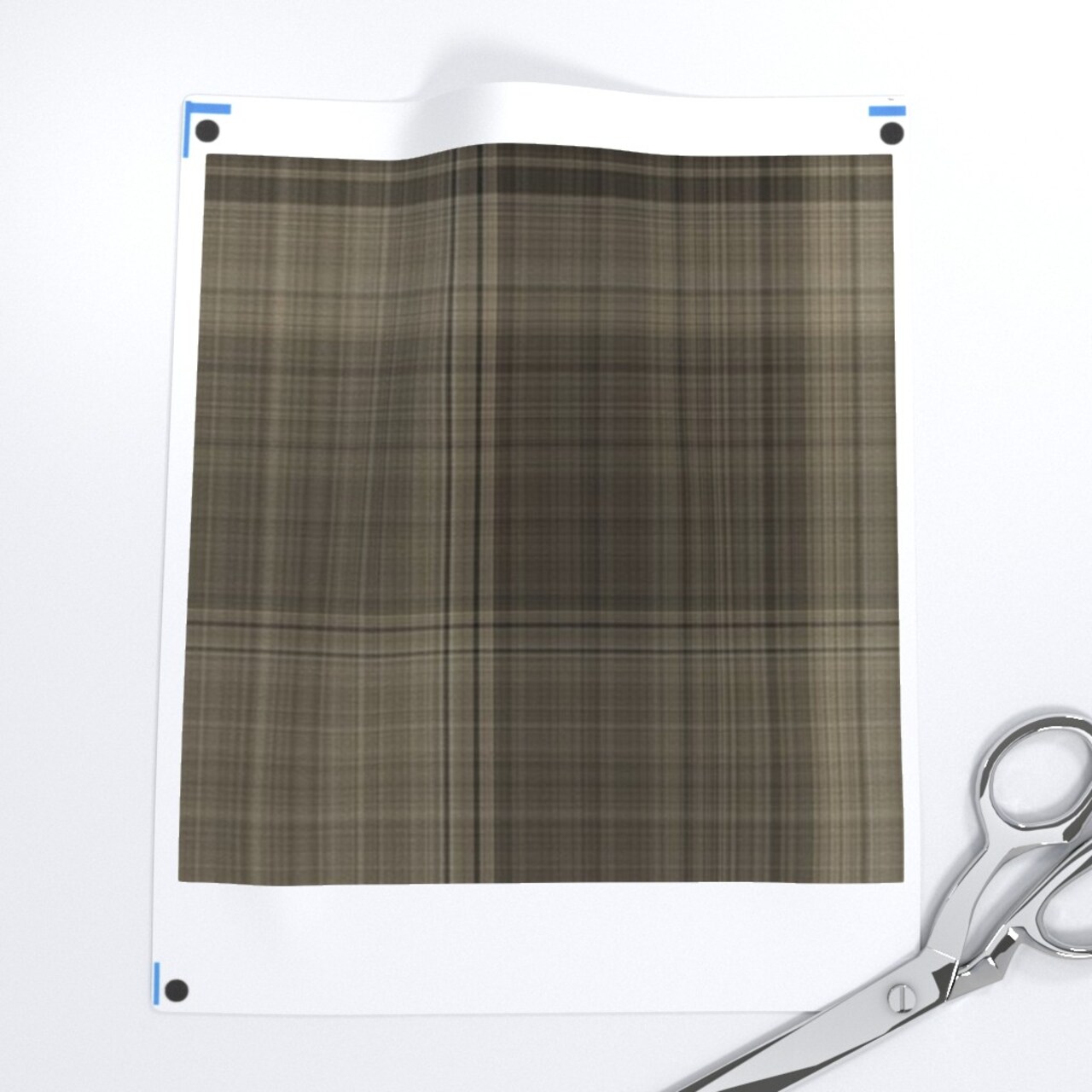 Rustic Brown Plaid Masculine Tartan Check Neutral Tones Browns Custom Removable Wallpaper by Spoonflower Peel & Stick Wallpaper 2FT Wide